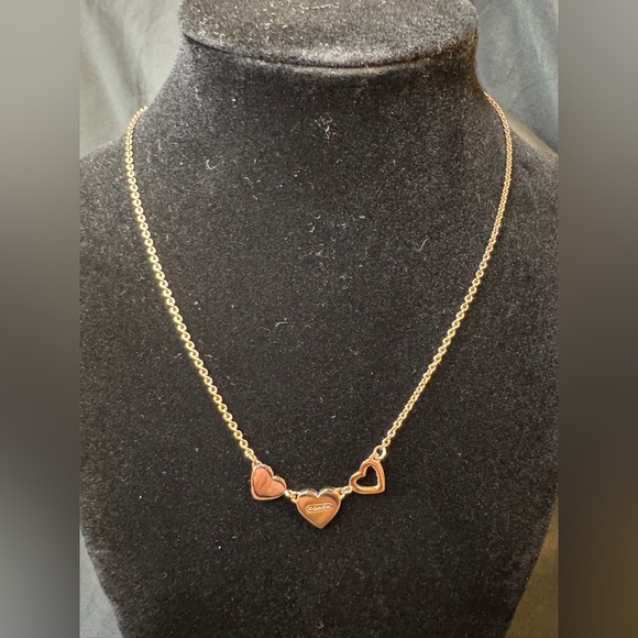 Coach Rose Gold Heart Charm Necklace - Picture 12 of 15